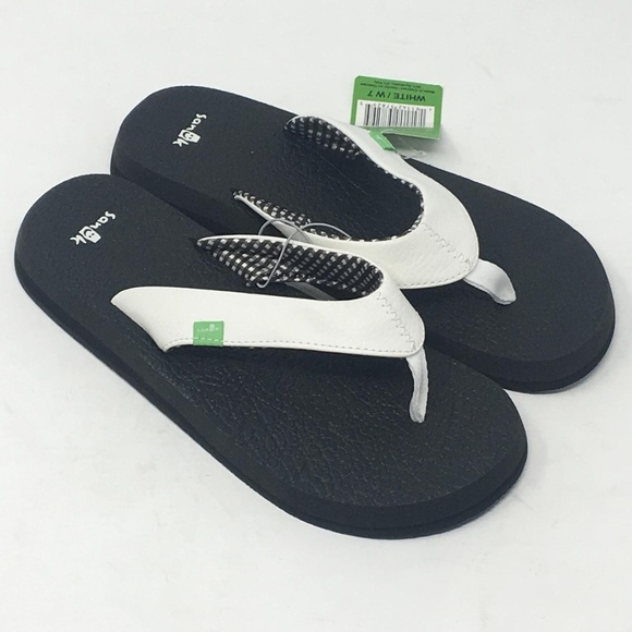 Sanuk Women's Yoga Mat Flip Flop White A - Picture 7 of 8